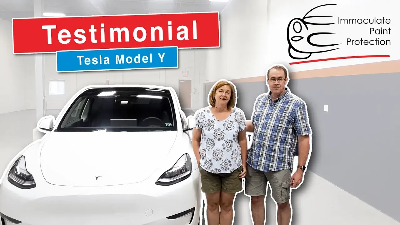 Video: 2020 Tesla Model Y in Pearl White Multi-coat (PPSW) after professional PPF installation and ceramic coating.