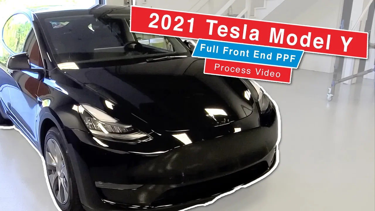 Video: A Solid Black (Paint Code PBSB) 2021 Tesla Model Y receiving STEK PPF, showing how we correct and protect this notoriously soft paint.