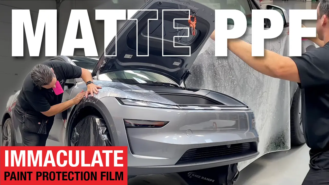 Video: Transforming a 2026 Quicksilver (Paint Code PN00) Tesla into a Satin Matte finish using precision computer-cut patterns (no blades).