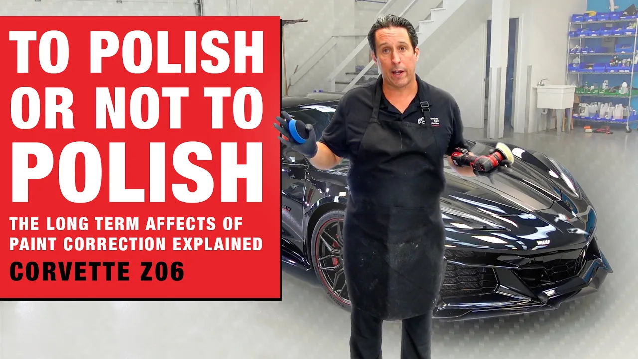 Video: Bill explains the engineering balance between removing scratches and preserving clear coat on a Corvette Z06 and Ferrari F550.